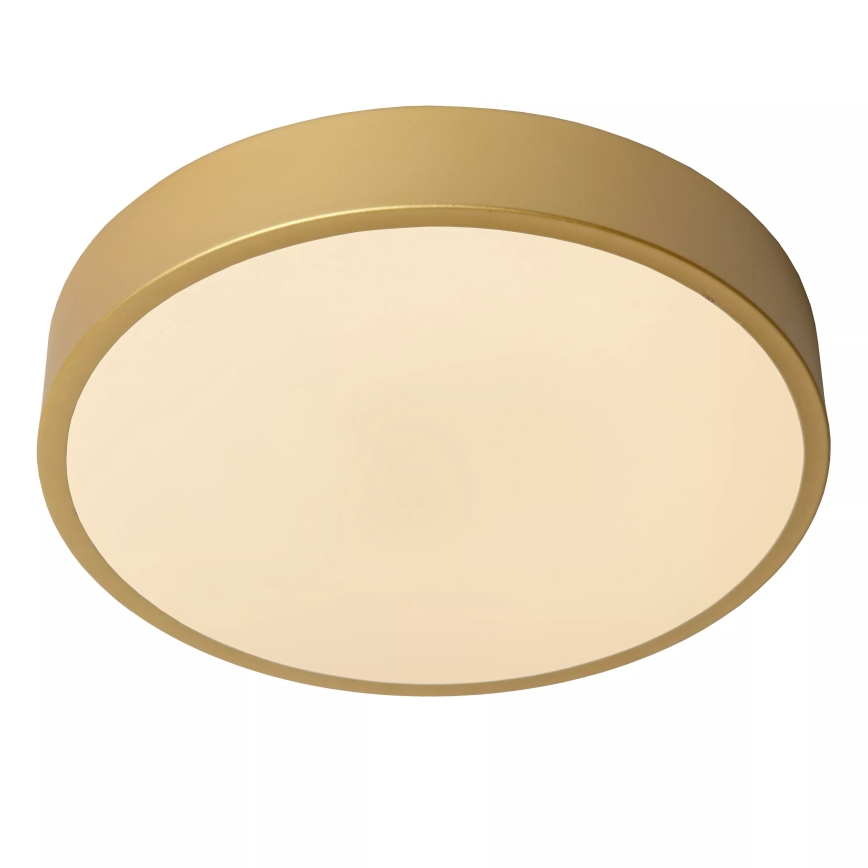 Lucide 79185/30/02 - Dimbare LED plafondlamp UNAR LED/18W/230V diameter 30 cm goud