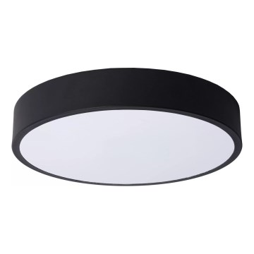 Lucide 79185/30/30 - Dimbare LED plafondlamp UNAR LED/18W/230V diameter 30 cm zwart