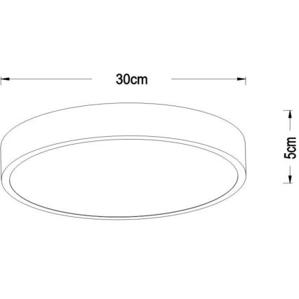 Lucide 79185/30/30 - Dimbare LED plafondlamp UNAR LED/18W/230V diameter 30 cm zwart