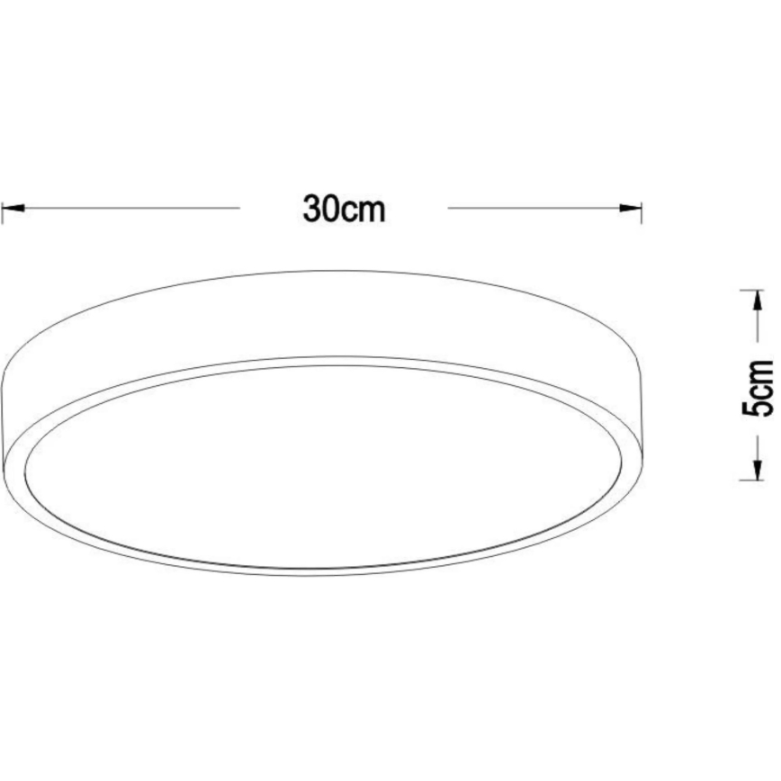 Lucide 79185/30/30 - Dimbare LED plafondlamp UNAR LED/18W/230V diameter 30 cm zwart