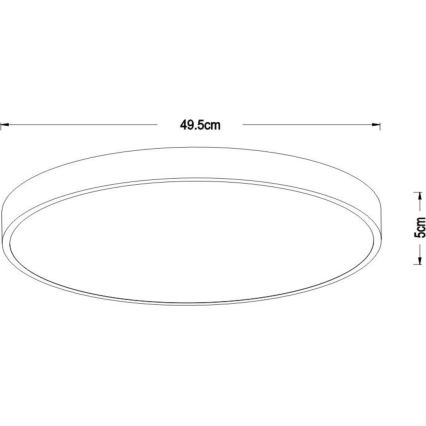 Lucide 79185/50/02 - Dimbare LED plafondlamp UNAR LED/36W/230V diameter 49,5 cm goud