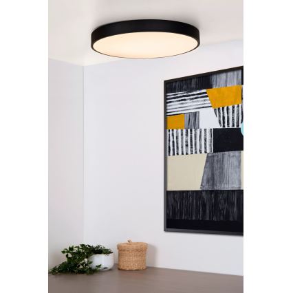 Lucide 79185/50/30 - Dimbare LED plafondlamp UNAR LED/36W/230V diameter 49,5 cm zwart