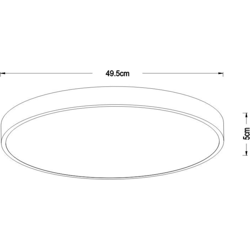 Lucide 79185/50/30 - Dimbare LED plafondlamp UNAR LED/36W/230V diameter 49,5 cm zwart