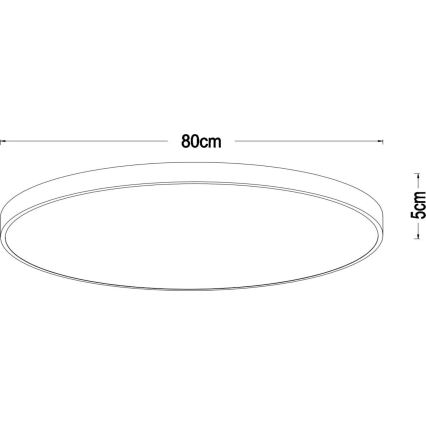 Lucide 79185/80/02 - Dimbare LED plafondlamp UNAR LED/80W/230V diameter 80 cm goud