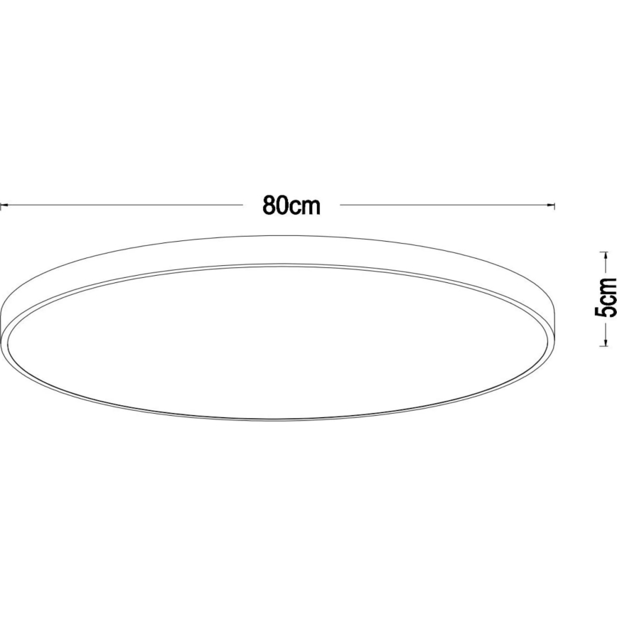 Lucide 79185/80/02 - Dimbare LED plafondlamp UNAR LED/80W/230V diameter 80 cm goud