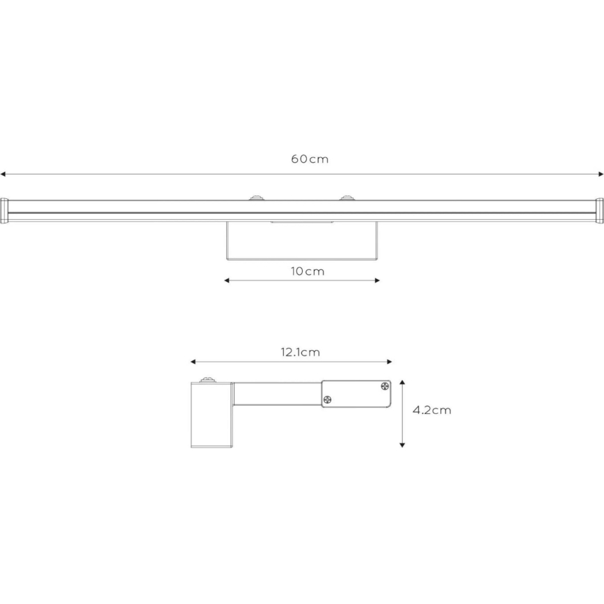 Lucide 79297/12/12 - LED Badkamer spiegelverlichting ONNO LED/11W/230V 60 cm IP44 glanzend chroom