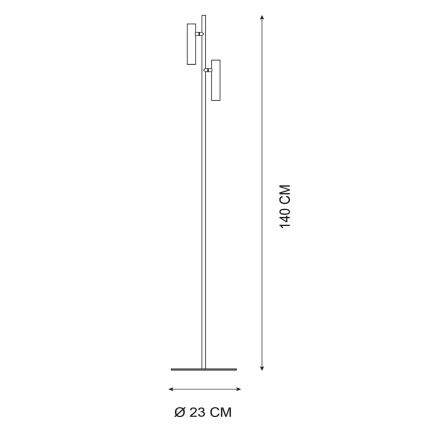 Lucide 79781/10/30 – Dimbare LED Vloer Lamp PHILON 2xLED/4,5W/230V