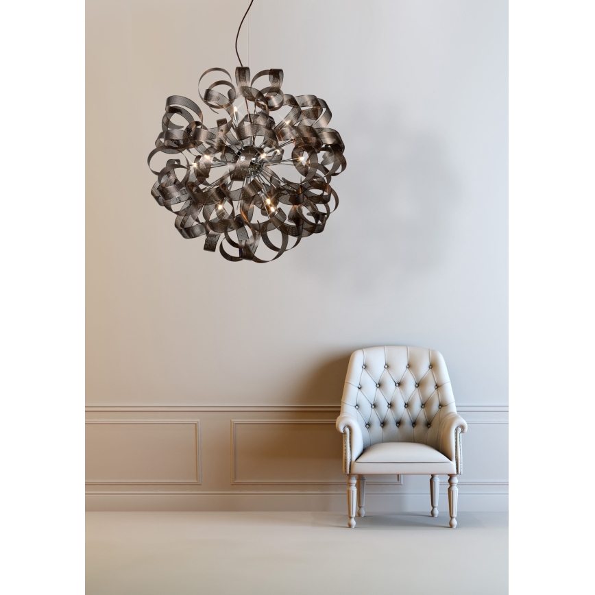 Lucide - Bruine Hanglamp ATOMA 12x G9 / 42W / 230V