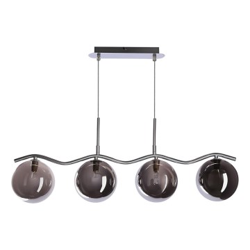 LUMOS Hanglamp 4xG9/20W/230V rookzwart