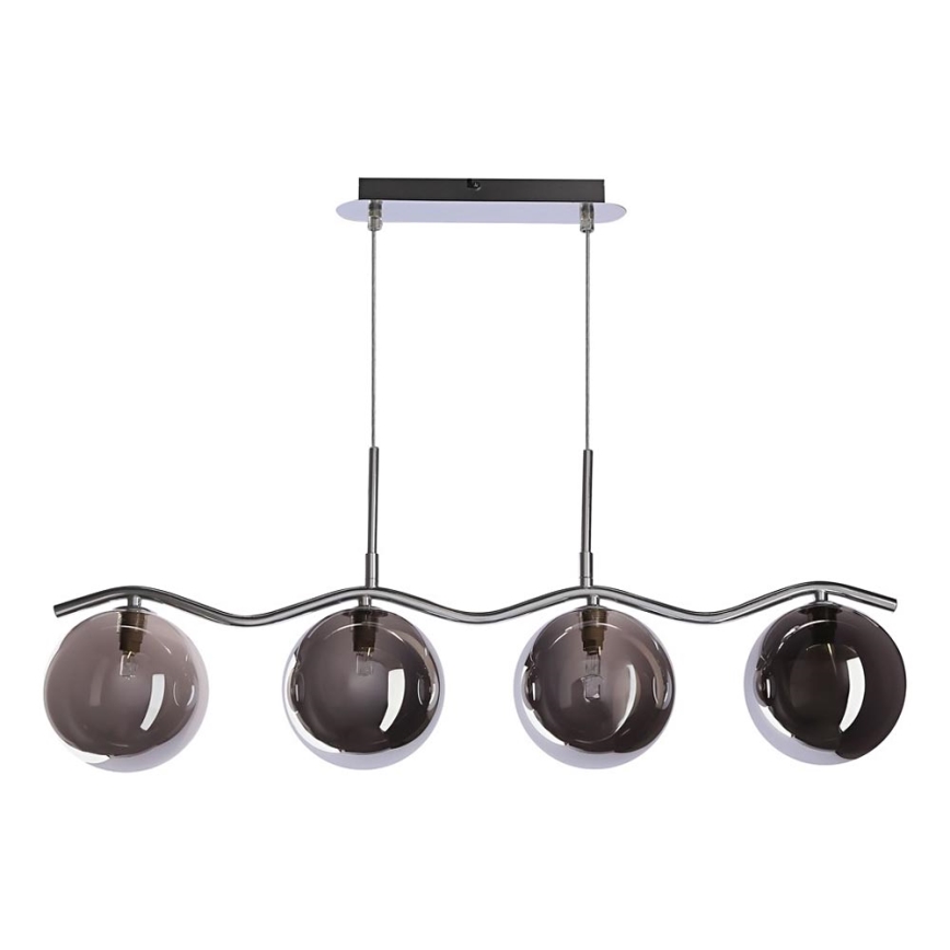 LUMOS Hanglamp 4xG9/20W/230V rookzwart