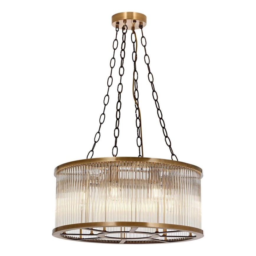 Luster aan kabel CRYSTALLINE 8xE27/40W/230V brons