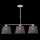 LUXERA 18067 - Hanglamp COMBO 3xE27/60W grijs