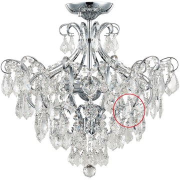 Luxera 33304 - Vervangend kristal voor kroonluchter GRANADA 5 cm