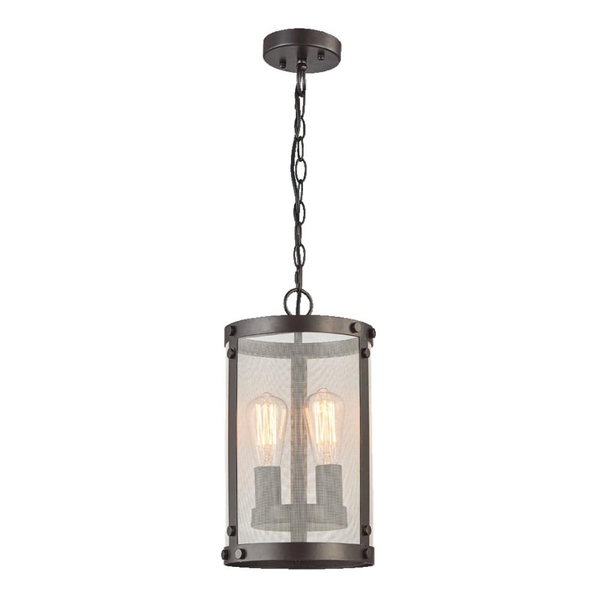 LUXERA 46072 - Hanglamp aan ketting IOWA 2xE27/60W/230V