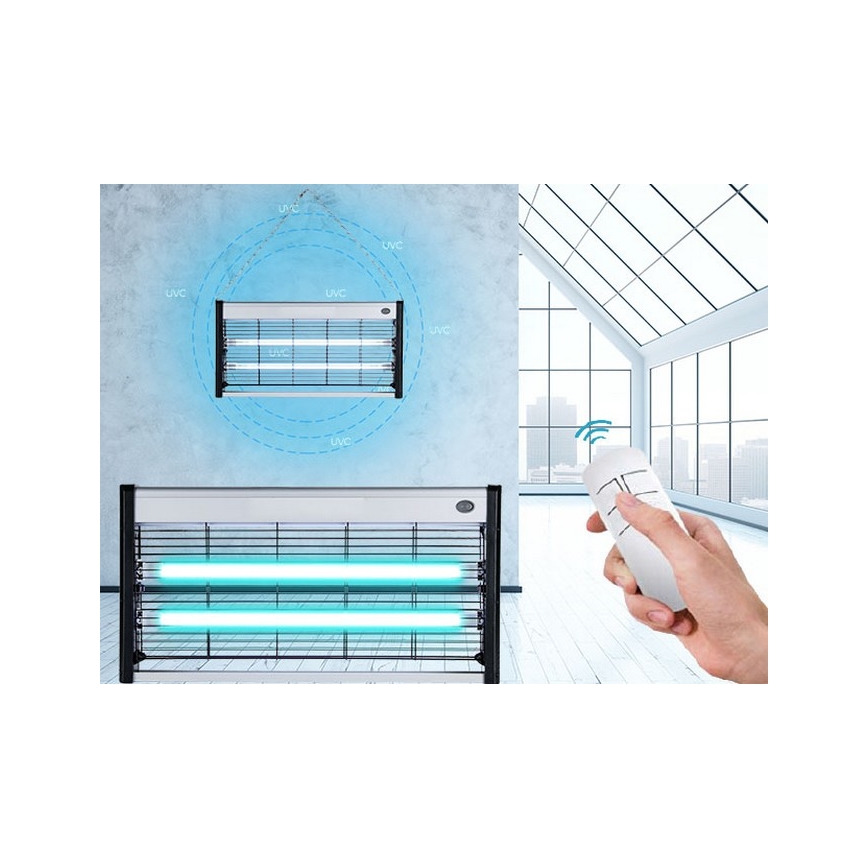 Luxera 70418 - Desinfectie kiemdodende lamp 2xT5 UVC/15W/230V + AB