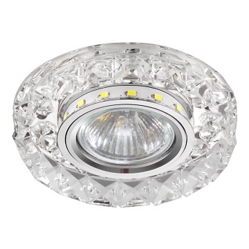 LUXERA 71074 - LED inbouwlamp CRYSTALS 1xGU10/50W/230V + LED/3W STRIPE