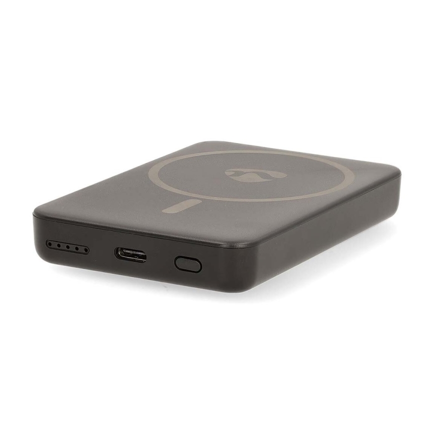 Magnetische 2-in-1 Powerbank met MagSafe draadloos opladen 5000 mAh zwart