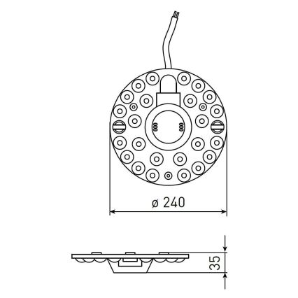 Magnetische LED-module LED/36W/230V Ø 24 cm 2700/3000/4000/5000/6500K