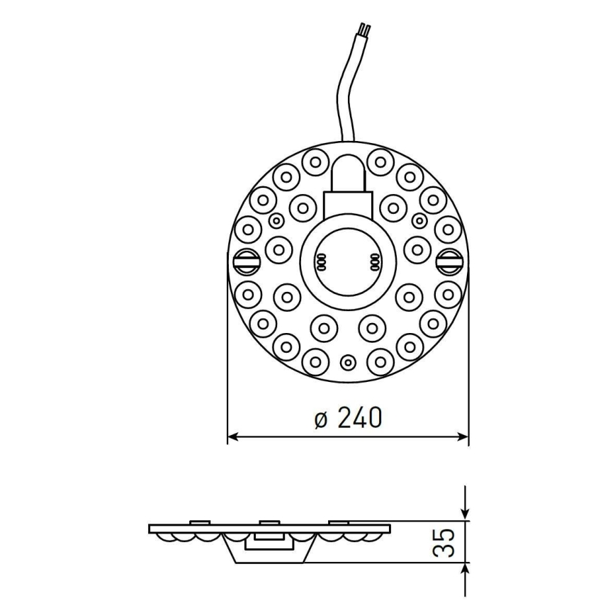 Magnetische LED-module LED/36W/230V Ø 24 cm 2700/3000/4000/5000/6500K
