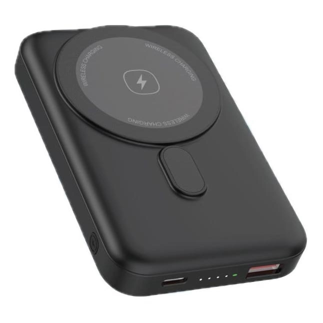 Magnetische Powerbank met draadloos opladen MagSafe 10000 mAh 20W Power Delivery zwart