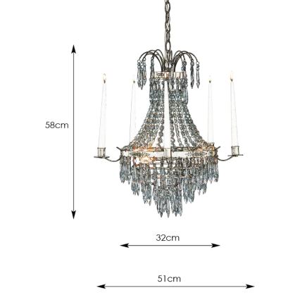 Markslöjd 100602 - Hanglamp aan een ketting KRAGEHOLM 3xE14/40W/230V messing