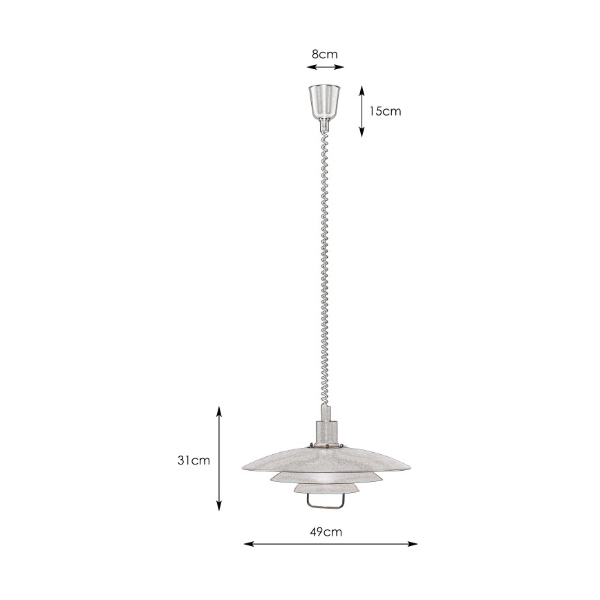 Markslöjd 102281 - Trekpendel hanglamp KIRKENES 1xE27/60W/230V