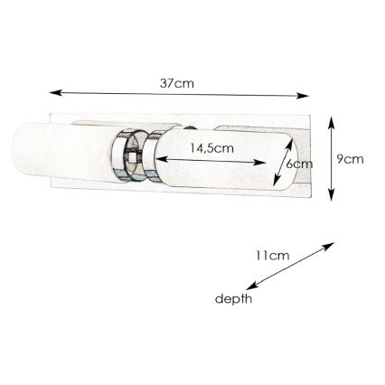 Markslöjd 102478 - Badkamer wandlamp NORRSUNDET 2xE14/40W/230V IP44
