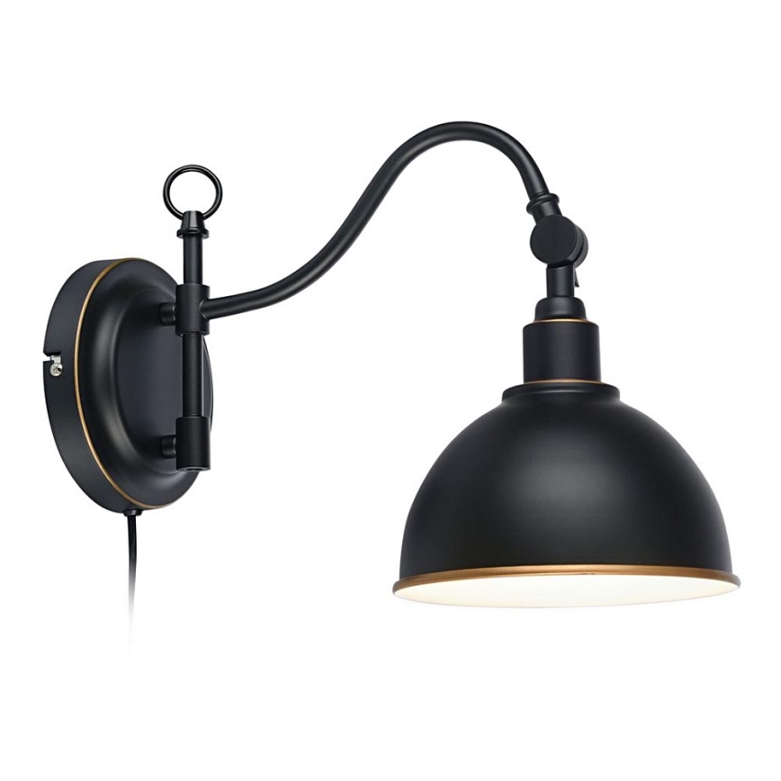 Markslöjd 104636 - Wandlamp EKELUND 1xE27/40W/230V zwart