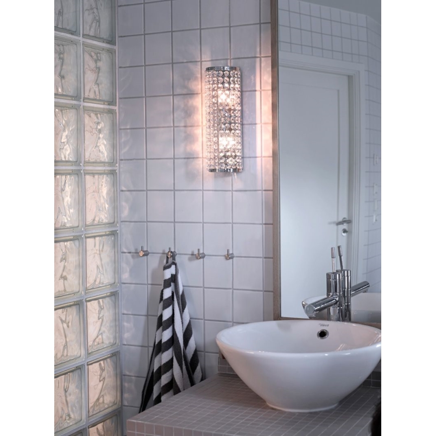 Markslöjd 105309 - Badkamer wandlamp LYSEKIL 2xG9/28W/230V IP44 glanzend chroom