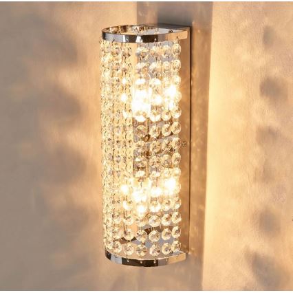 Markslöjd 105309 - Badkamer wandlamp LYSEKIL 2xG9/28W/230V IP44 glanzend chroom
