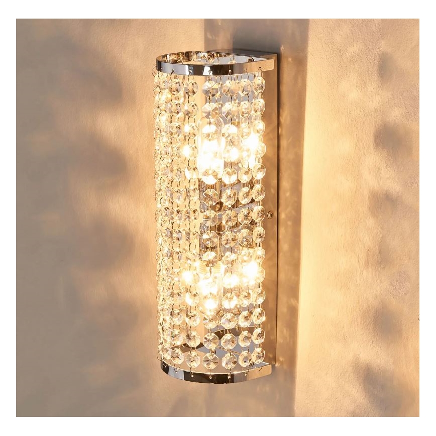 Markslöjd 105309 - Badkamer wandlamp LYSEKIL 2xG9/28W/230V IP44 glanzend chroom