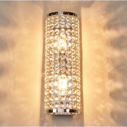 Markslöjd 105309 - Badkamer wandlamp LYSEKIL 2xG9/28W/230V IP44 glanzend chroom