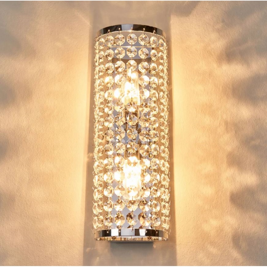 Markslöjd 105309 - Badkamer wandlamp LYSEKIL 2xG9/28W/230V IP44 glanzend chroom