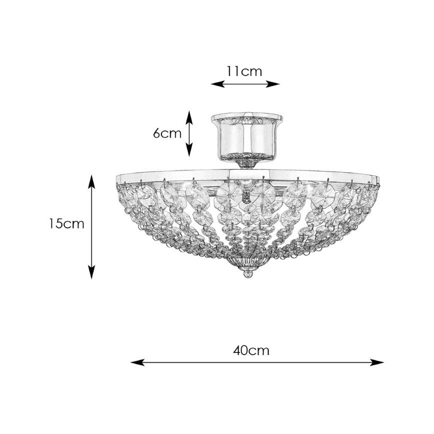 Markslöjd 105316 - Plafondlamp GRÄNSÖ 3xE14/40W/230V