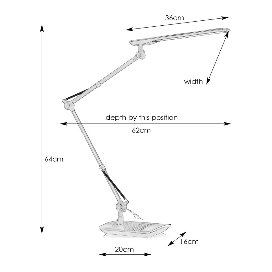 Markslöjd 105683 - LED Tafellamp STUDY LED/5W/230V