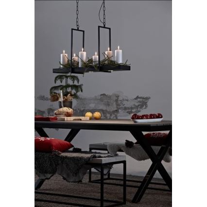 Markslöjd 105780 - LED dimbare kroonluchter aan een ketting TRAY 3xLED/3W/230V zwart