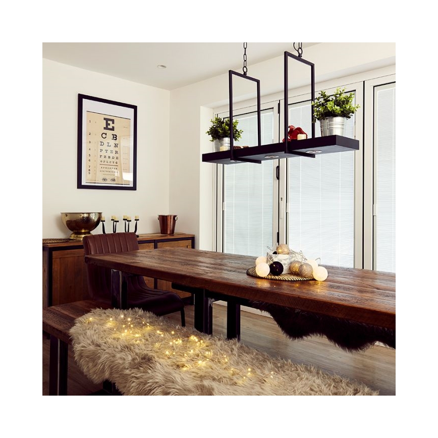 Markslöjd 105780 - LED dimbare kroonluchter aan een ketting TRAY 3xLED/3W/230V zwart