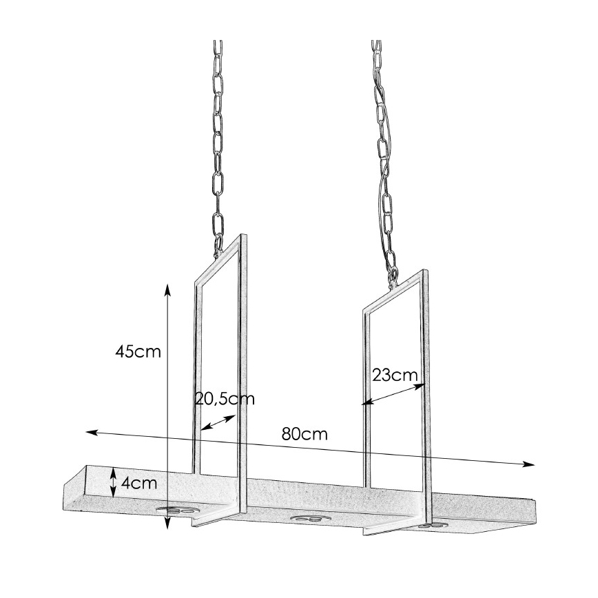 Markslöjd 105780 - Zwarte LED Hanglamp aan ketting dimbaar TRAY 3x LED / 3W / 230V
