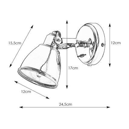 Markslöjd 105814 - Wandlamp FJÄLLBACKA 1xE14/40W/230V zwart
