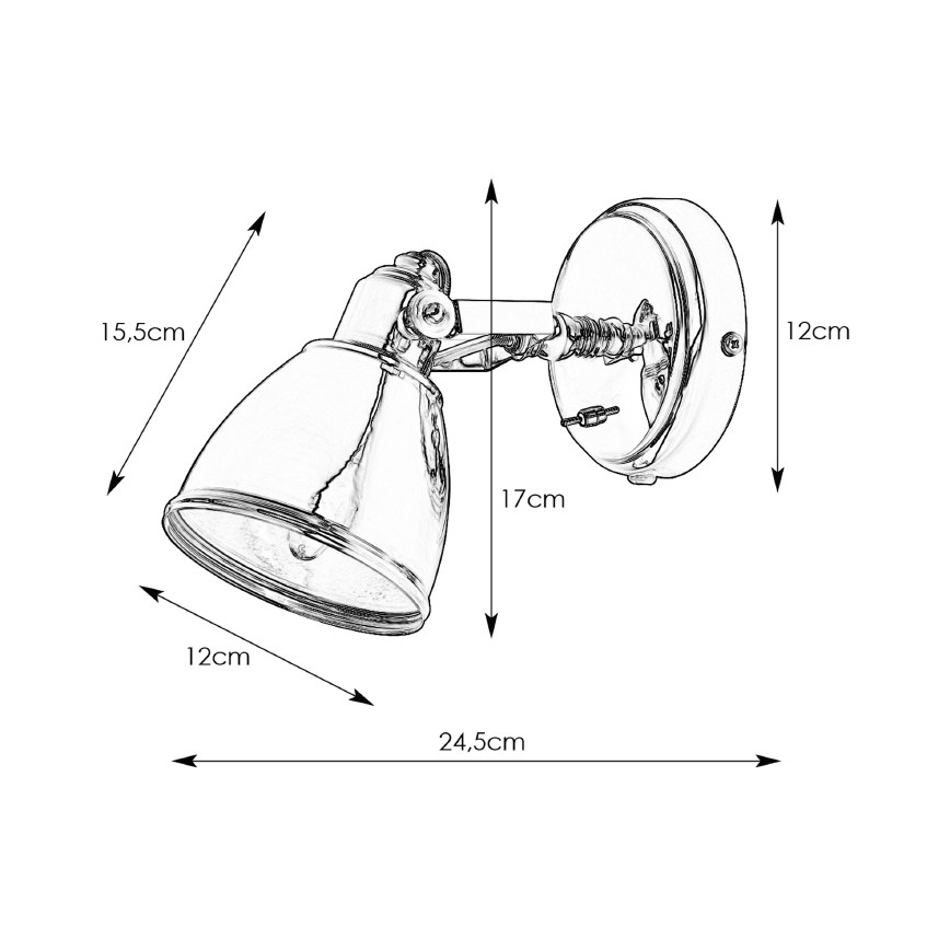 Markslöjd 105814 - Wandlamp FJÄLLBACKA 1xE14/40W/230V zwart