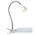 Markslöjd 106091 - LED Tafel Lamp met een klem TULIP LED/3W/230V wit