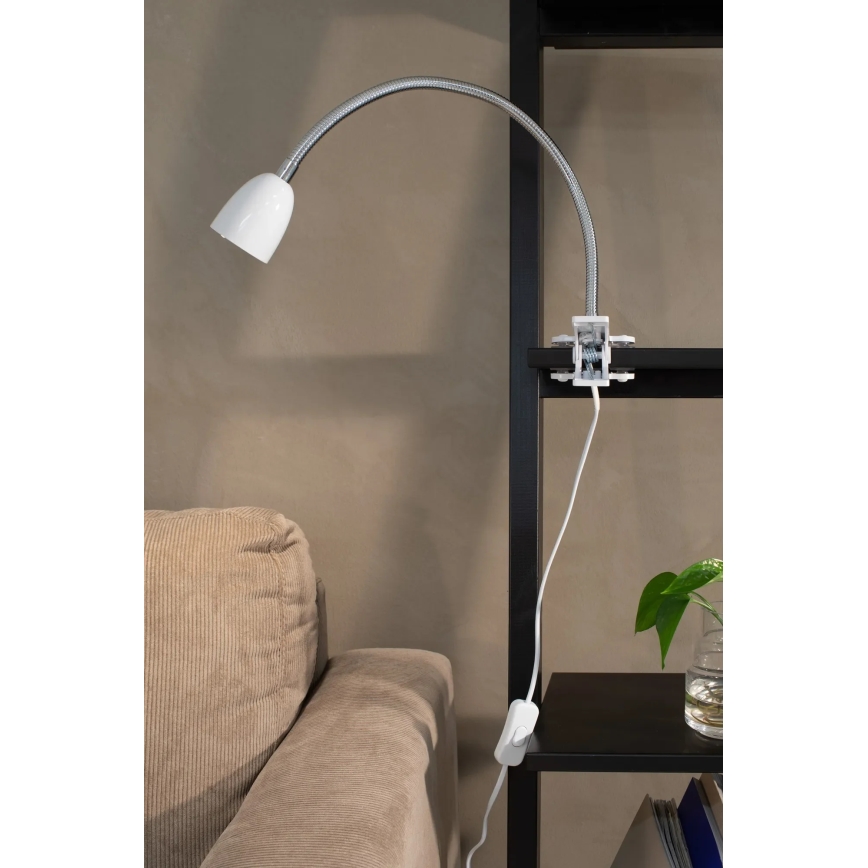 Markslöjd 106091 - LED Tafel Lamp met een klem TULIP LED/3W/230V wit