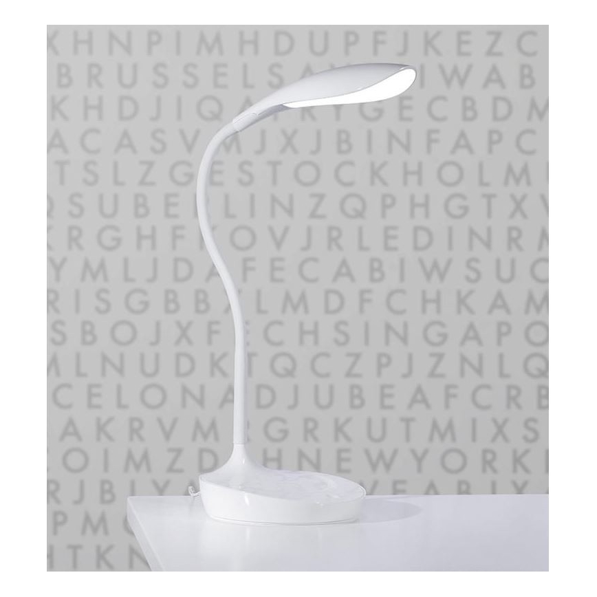 Markslöjd 106093 - LED Tafellamp dimbaar met USB SWAN LED/4,6W/230V