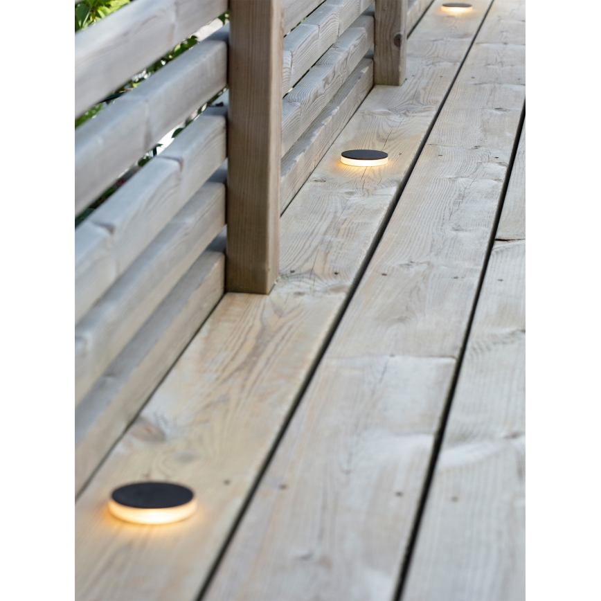 Markslöjd 106935 - GARDEN24 LED inbouwarmatuur voor buiten, LED/3W/24V, IP44, zwart
