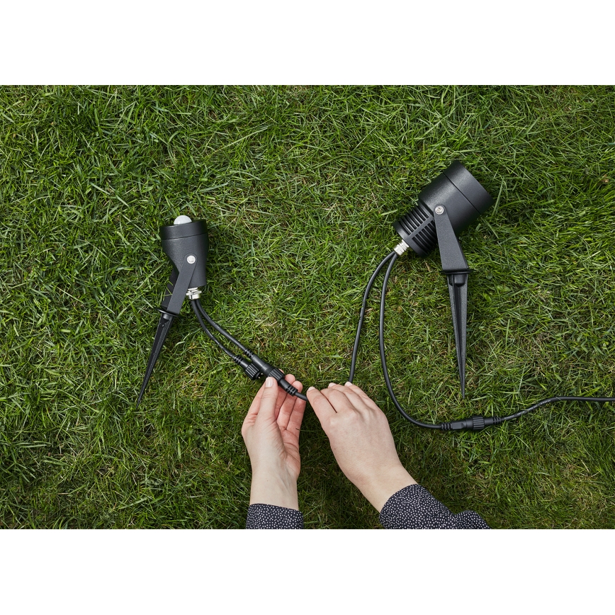 Markslöjd 106940 - Buiten bewegings- en schemersensor PIR GARDEN24 IP44 zwart