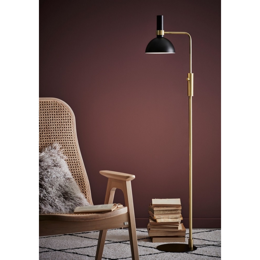 Markslöjd 106972 - Dimbare vloerlamp LARRY 1xE27/60W/230V zwart/gouden