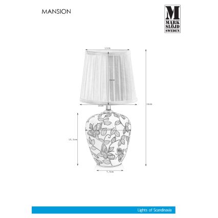 Markslöjd 107039 - Tafellamp MANSION 1xE14/40W/230V