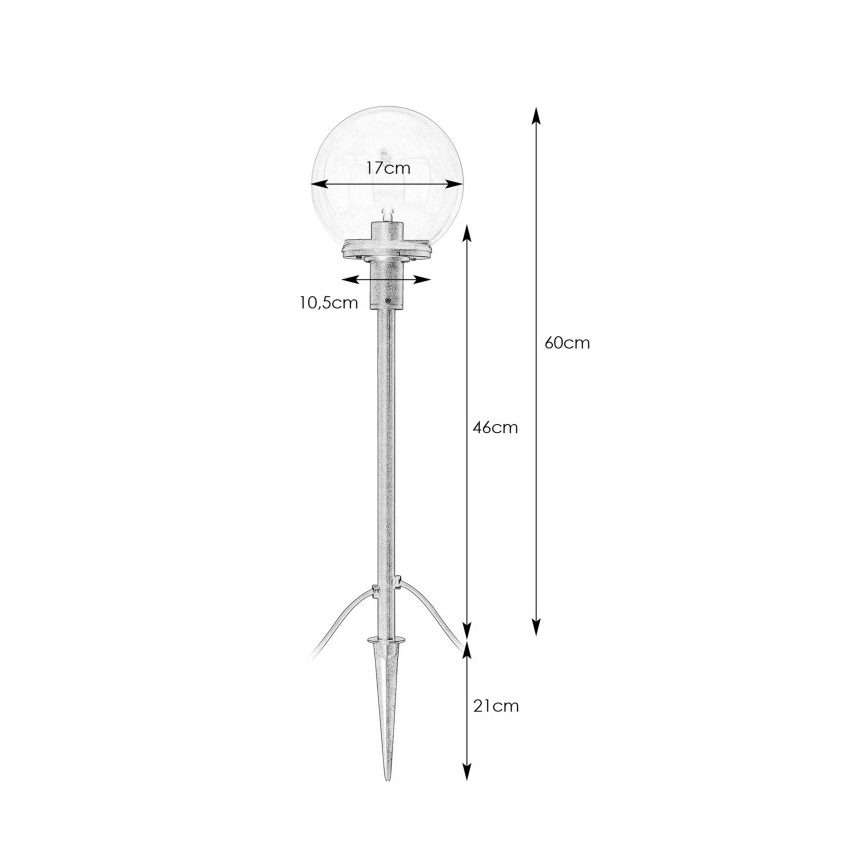 Markslöjd 107283 - LED buitenlamp GARDEN24 LED/3W/24V 81 cm IP44 zwart/helder