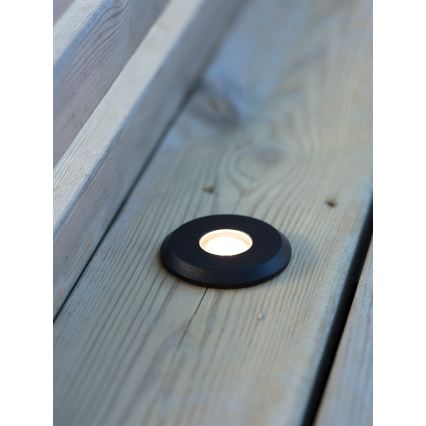 Markslöjd 107284 - LED buiten-inbouwlamp GARDEN24 LED/0,8W/24V IP44 zwart