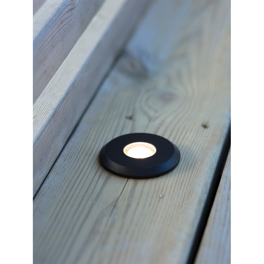 Markslöjd 107284 - LED buiten-inbouwlamp GARDEN24 LED/0,8W/24V IP44 zwart